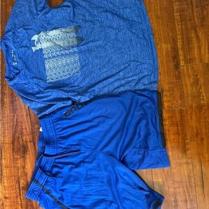 Under Armour Kid’s Blue Shorts and Shirt